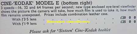 Cine-Kodak Model E No 82329  ;25%